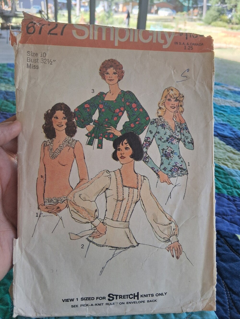 Simplicity Sewing Pattern 6727 Women's Top Blouses Sash Size 10